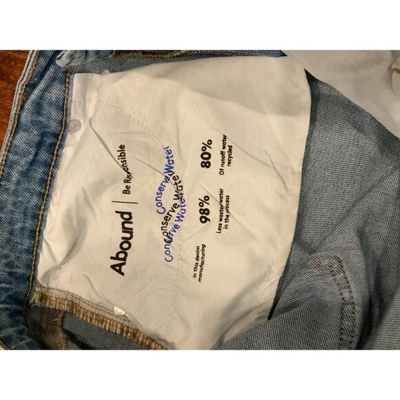 Abound Light Wash Distressed Boyfriend Straight Blue Denim Jeans, Size 30 - Picture 8 of 10